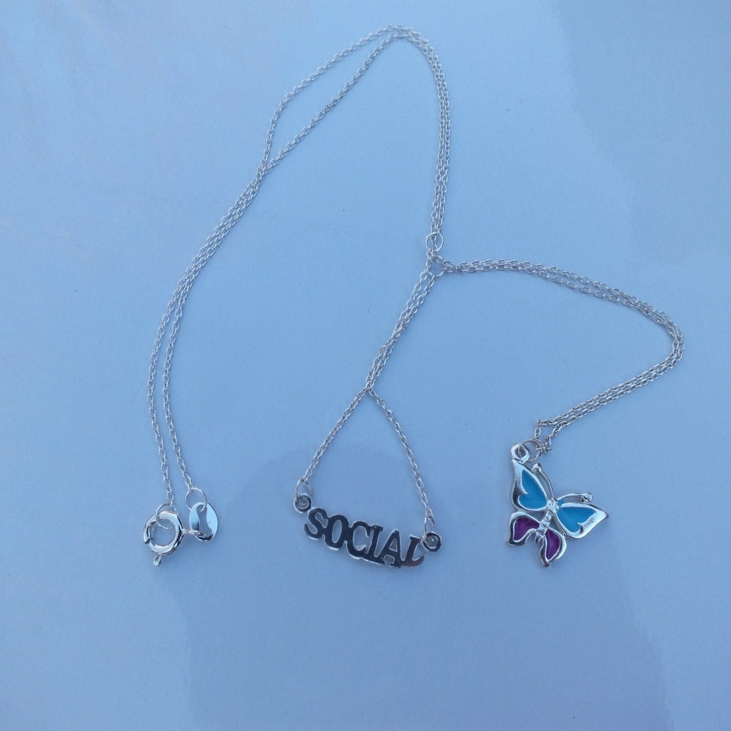 charm silver necklace women's jewelry